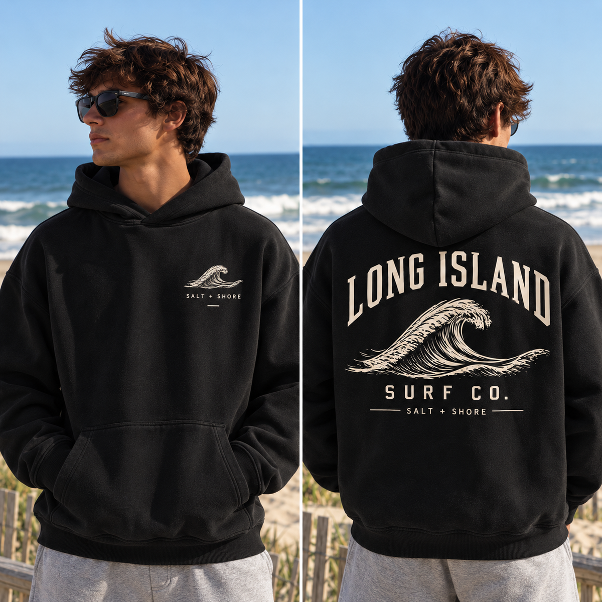 Long Island Surf Co. – Premium Garment-Dyed – Washed Black | Salt + Shore