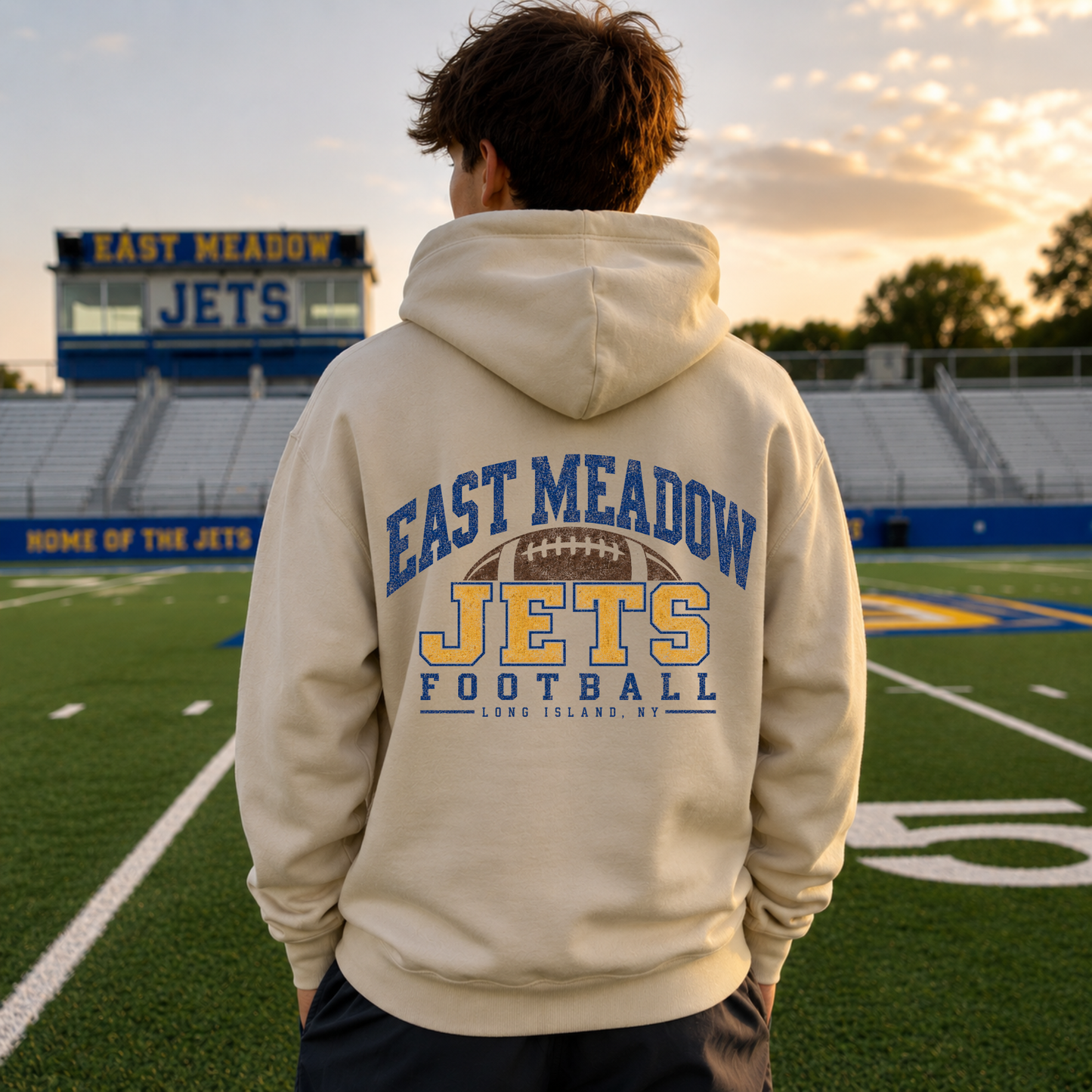 East Meadow Gridiron – Classic Cotton – Sand | East Meadow Football | Salt + Shore