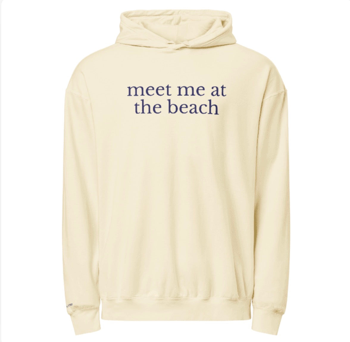 Embroidered Meet Me at the Beach – Premium Garment-Dyed – Bone | Salt + Shore