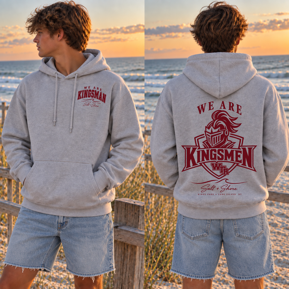 We Are WTR Kingsmen – Classic Cotton – Athletic Gray | Kings Park | Salt + Shore