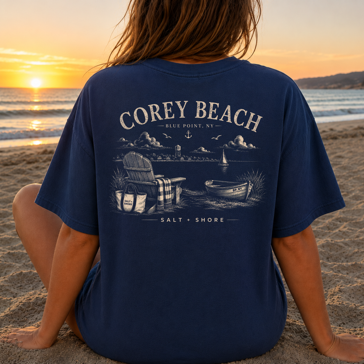 Corey Beach – Premium Garment-Dyed – Washed Navy | Salt + Shore