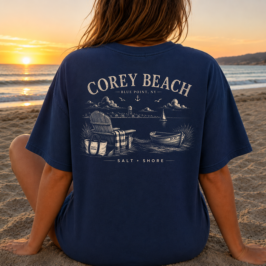 Corey Beach – Premium Garment-Dyed – Washed Navy | Salt + Shore