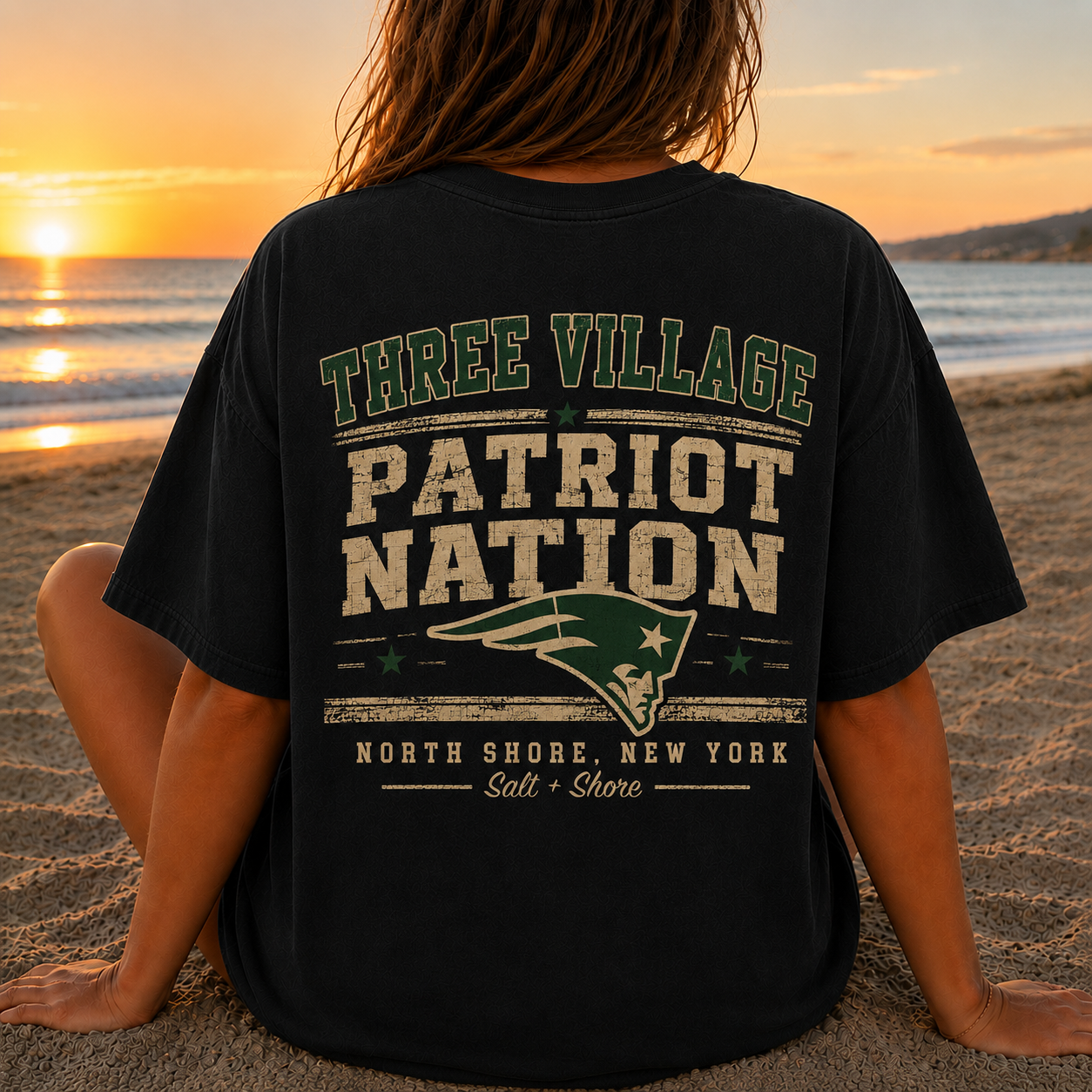 Patriot Nation – Premium Garment-Dyed – Washed Black | Three Village | Salt + Shore