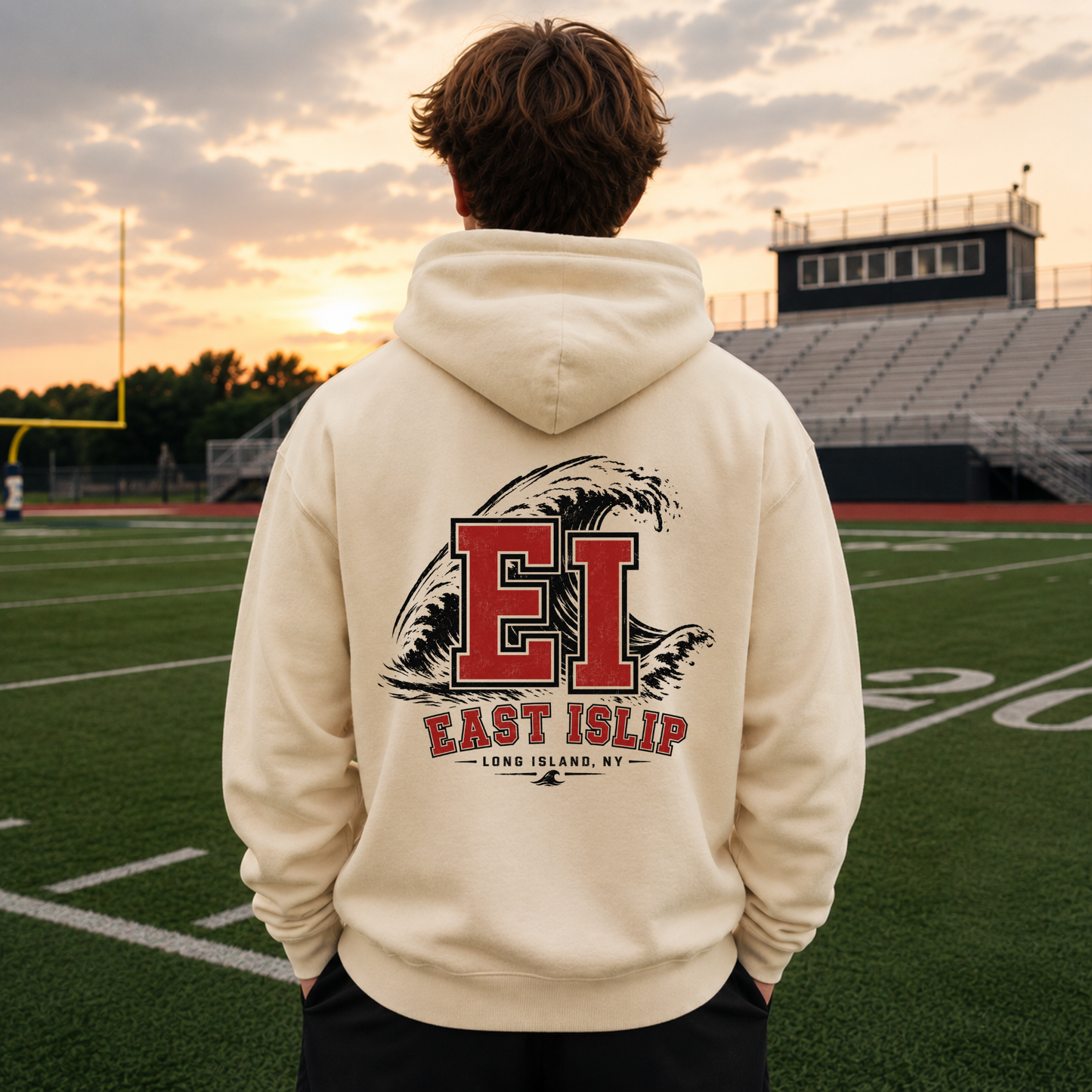 El Coastal Wave – Premium Garment-Dyed – Bone | East Islip | Salt + Shore
