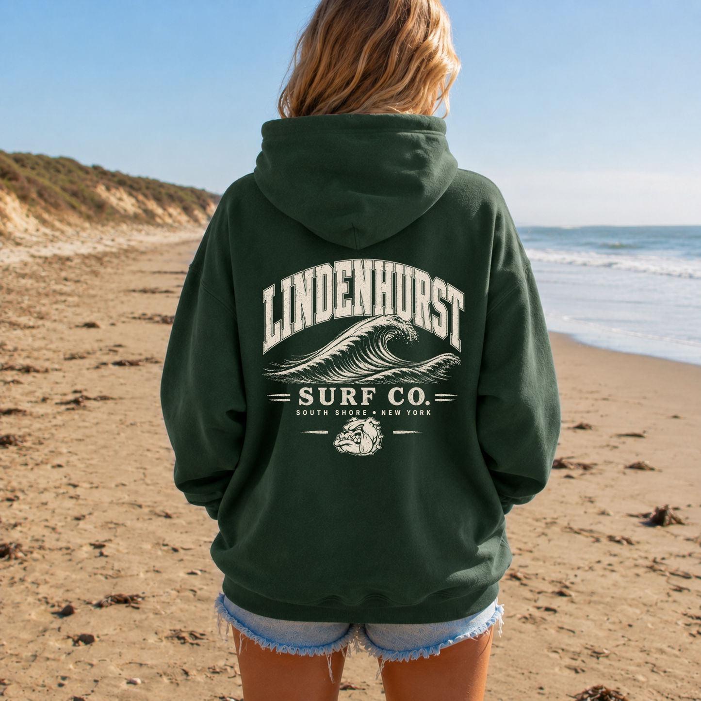 Lindenhurst Surf Co. – Classic Cotton – Dune Pine | Lindenhurst Cheer | Salt + Shore