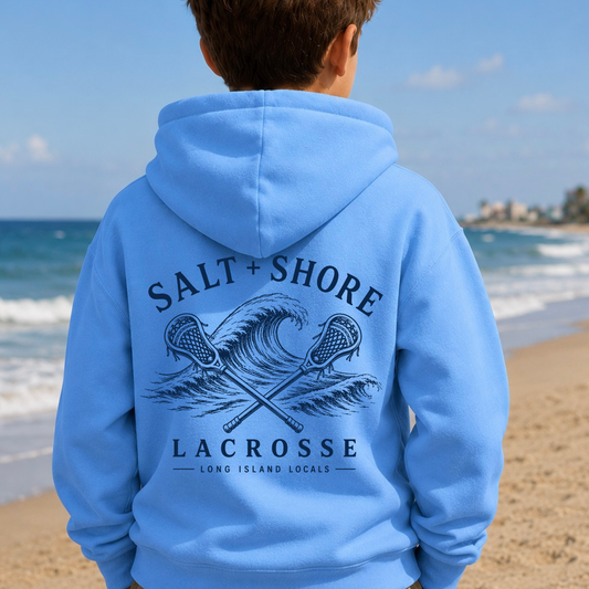 Salt + Shore Lacrosse - YOUTH – Classic Cotton – C. Blue | Salt + Shore