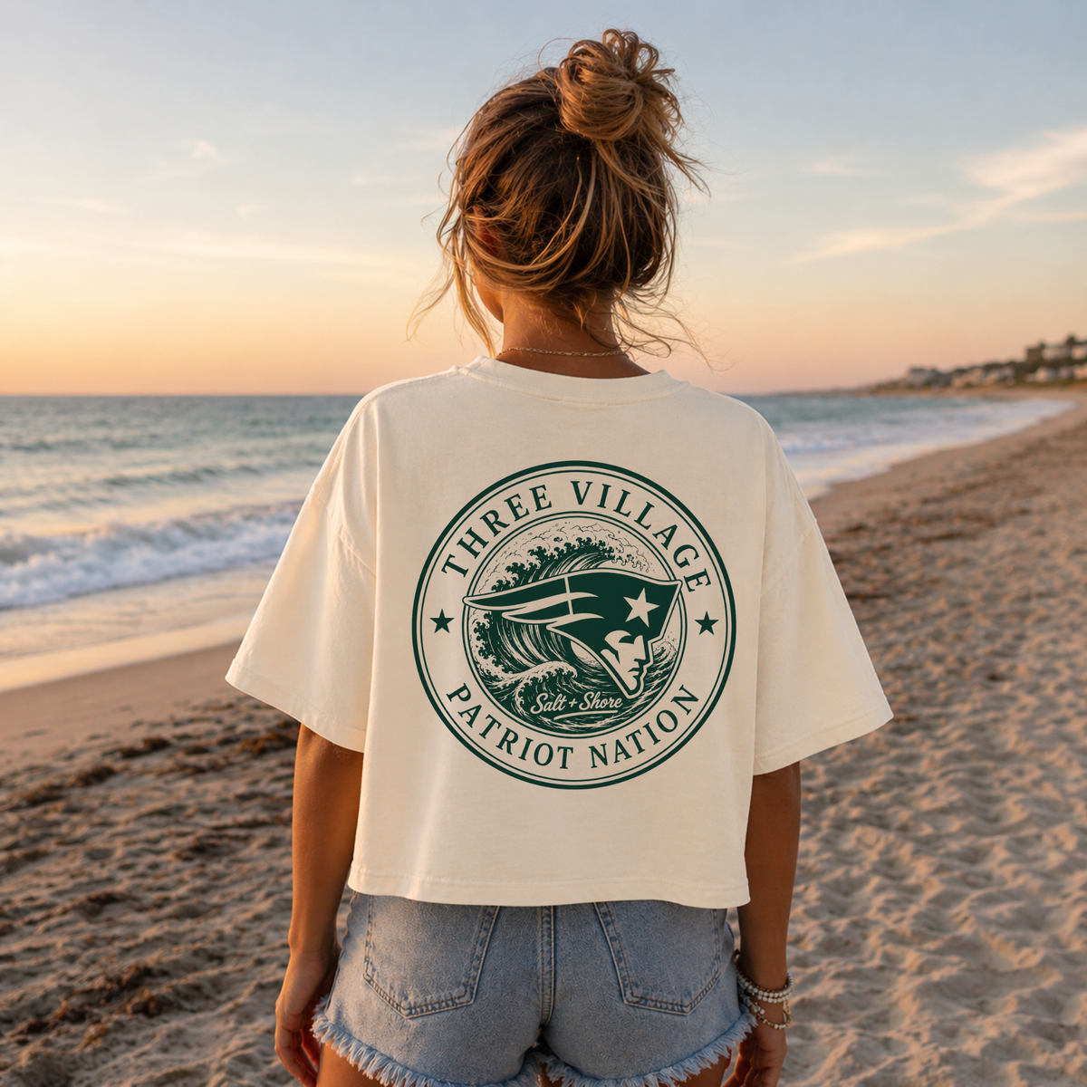 Patriots Nation Tide – Premium Garment-Dyed – Bone | Three Village | Salt + Shore