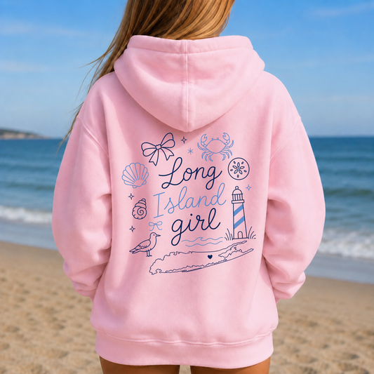 Long Island Girl - Toddler/Youth – Classic Cotton – Seashell Pink | Salt + Shore
