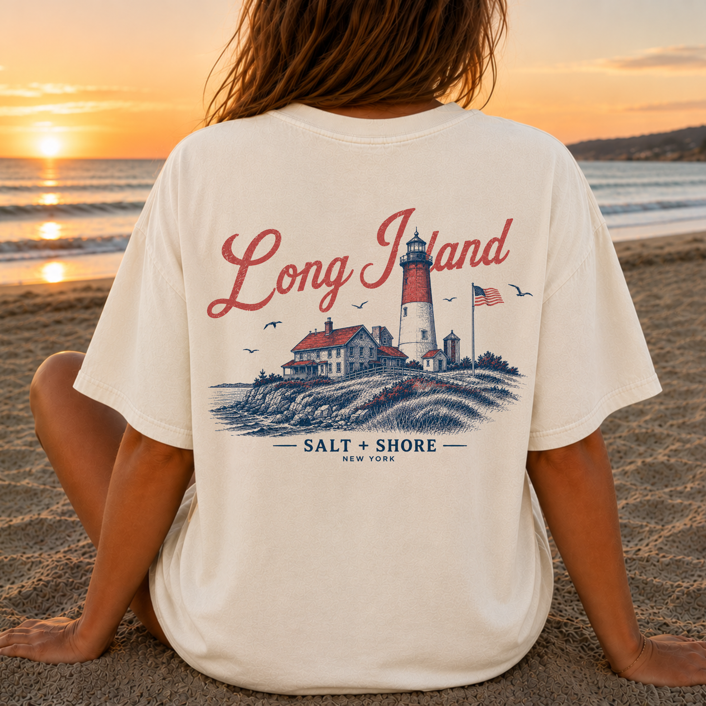 Beacon of Long Island – Premium Garment-Dyed – Bone | Salt + Shore
