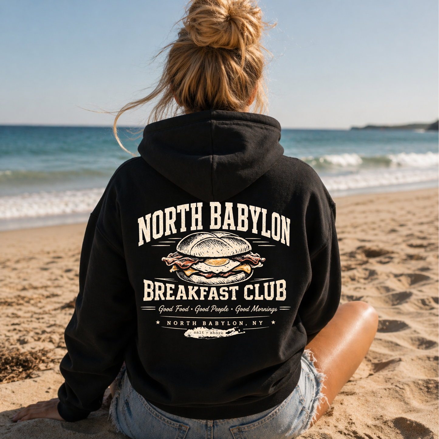 North Babylon Breakfast Club – Classic Cotton – Black | North Babylon Cheer | Salt + Shore