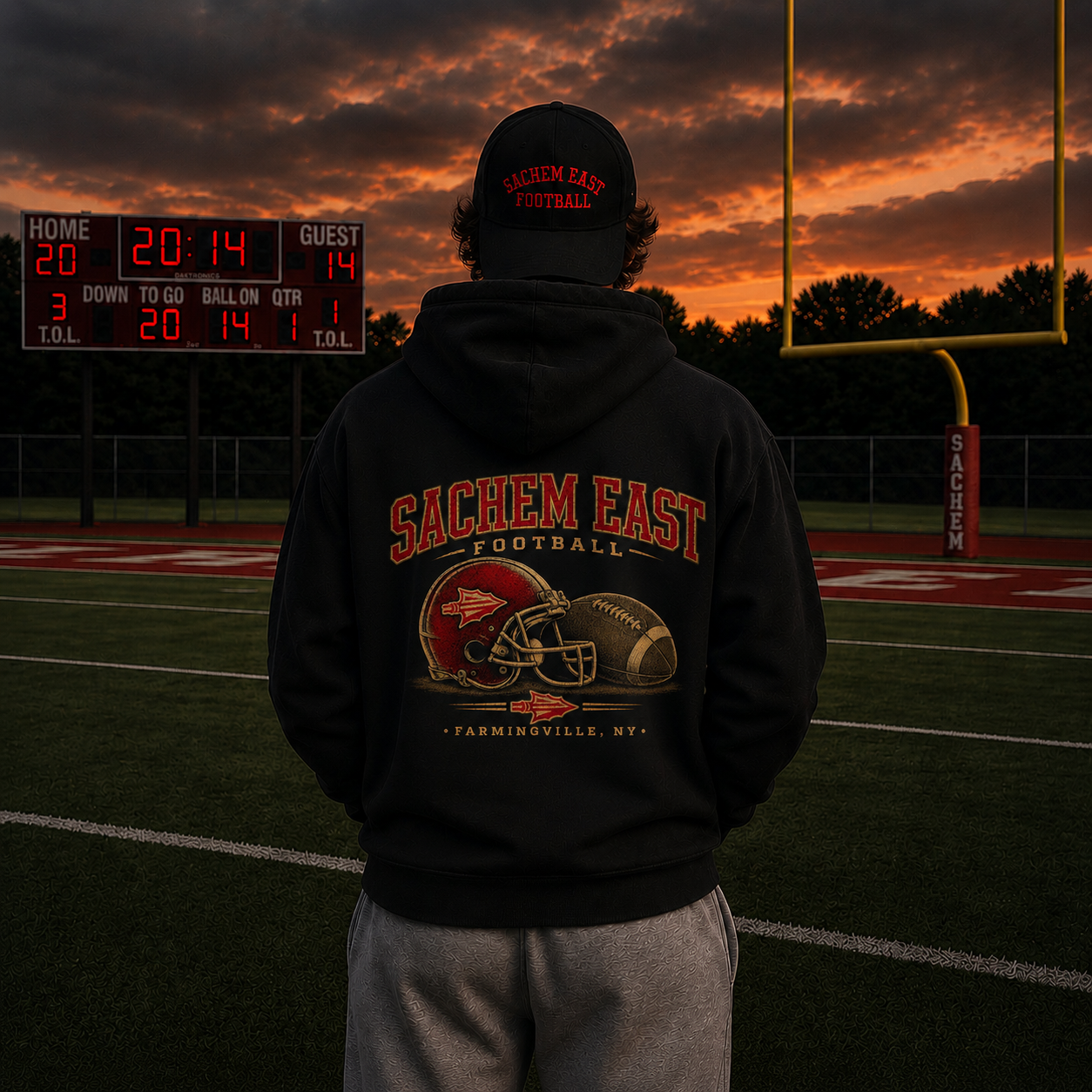 Sachem East Football Embroidered – Classic Cotton – Black | Sachem East Football | Salt + Shore (Copy)
