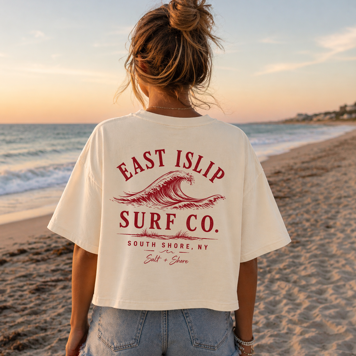 East Islip Surf Co. – Premium Garment-Dyed – Bone | East Islip | Salt + Shore