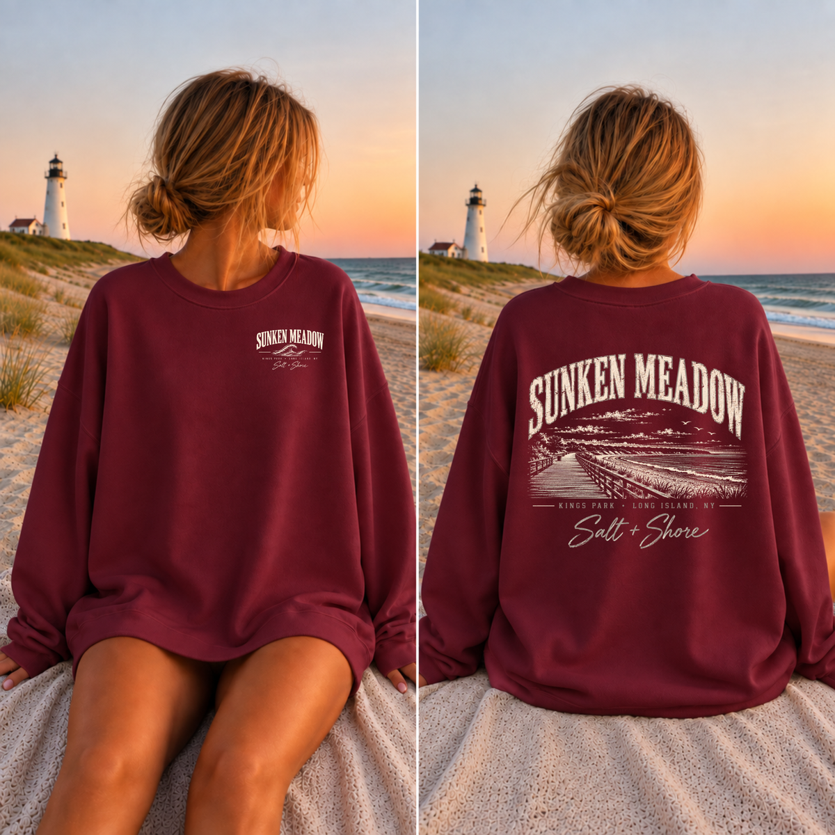 Sunken Meadow – Premium Garment - Harbor Maroon | Kings Park | Salt + Shore