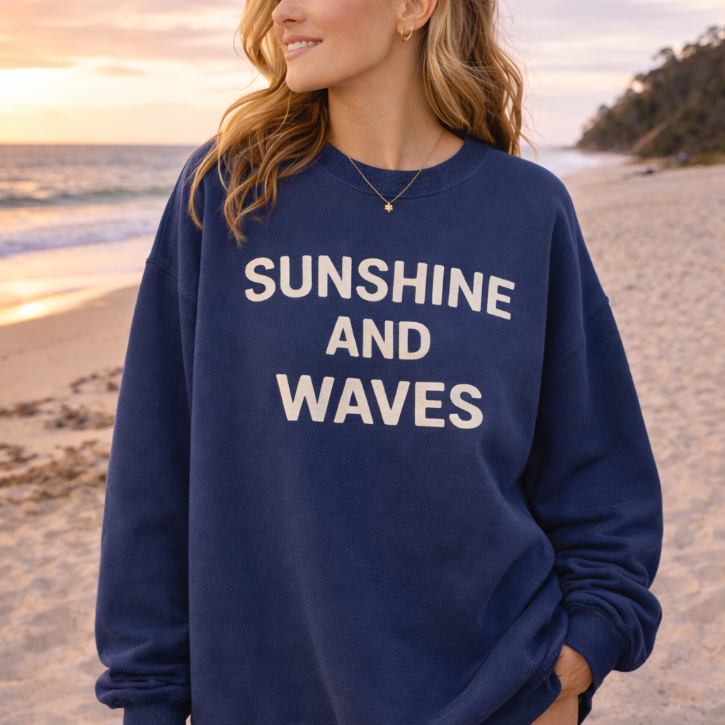Sunshine and Waves – Classic Cotton – Navy | Salt + Shore