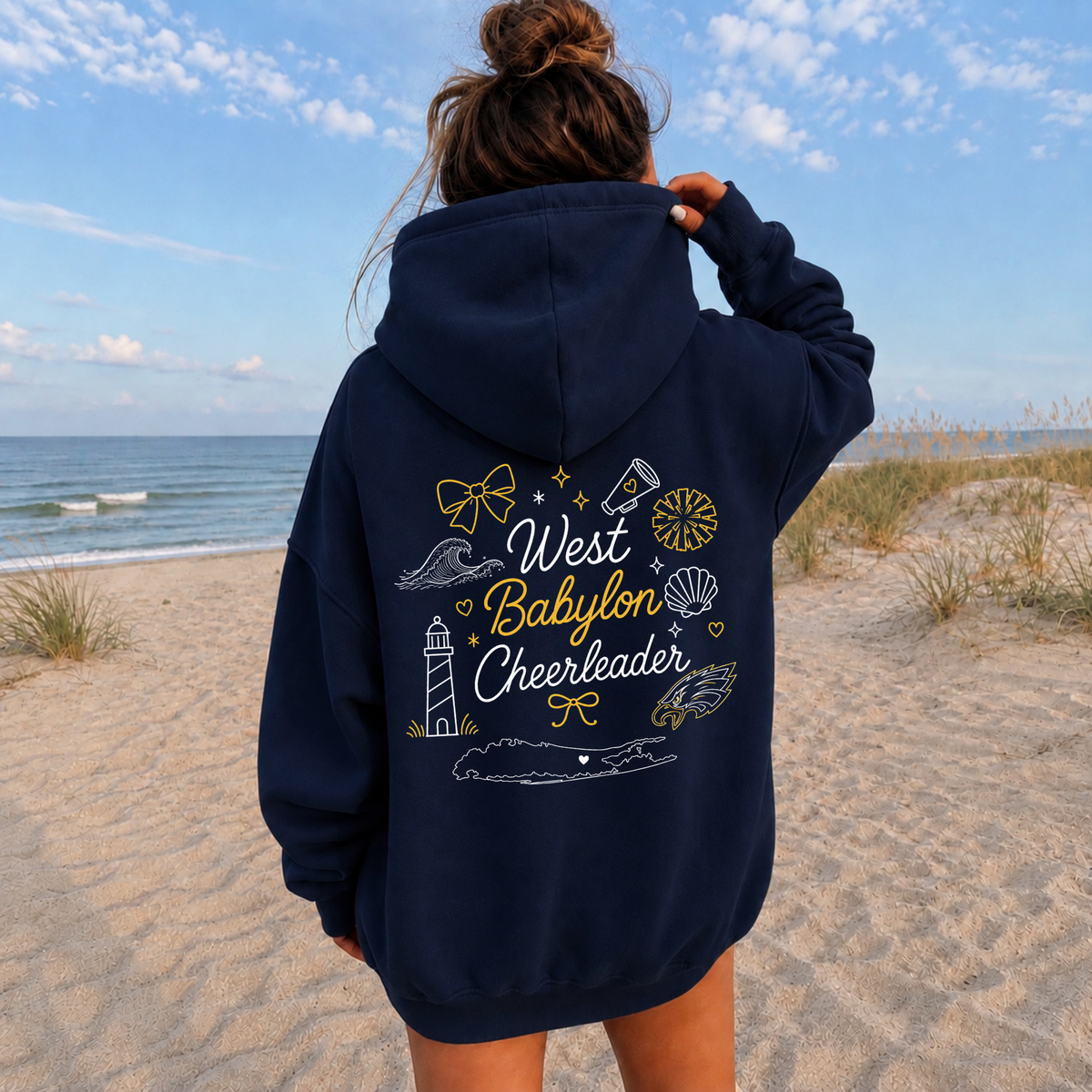 West Babylon Cheerleader – Classic Cotton – Navy | West Babylon Cheer | Salt + Shore