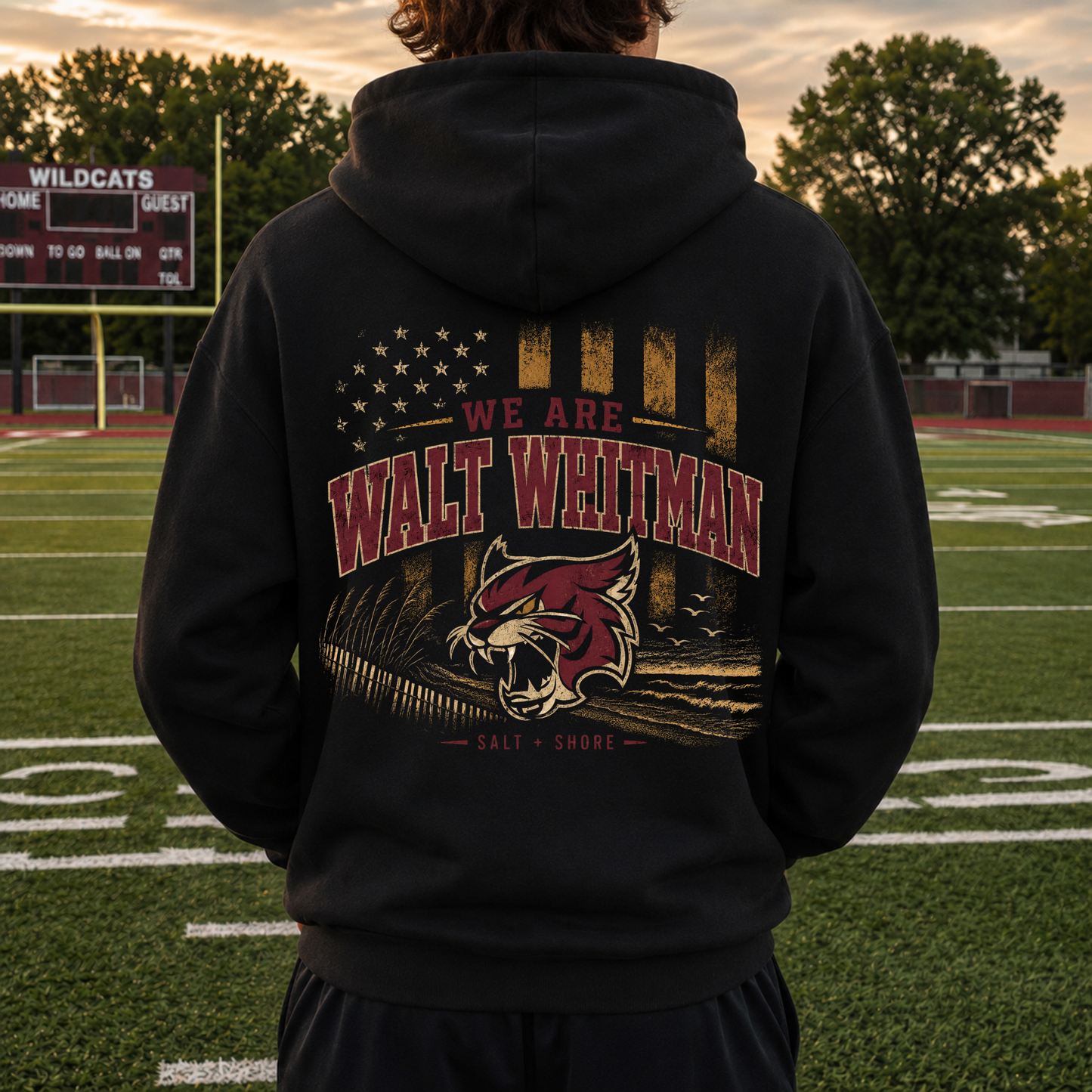 We Are Walt Whitman – Classic Cotton – Black | Walt Whitman Football | Salt + Shore