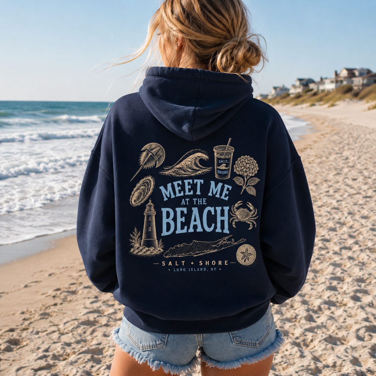 Long Island Beach List – Classic Cotton – Navy | Salt + Shore