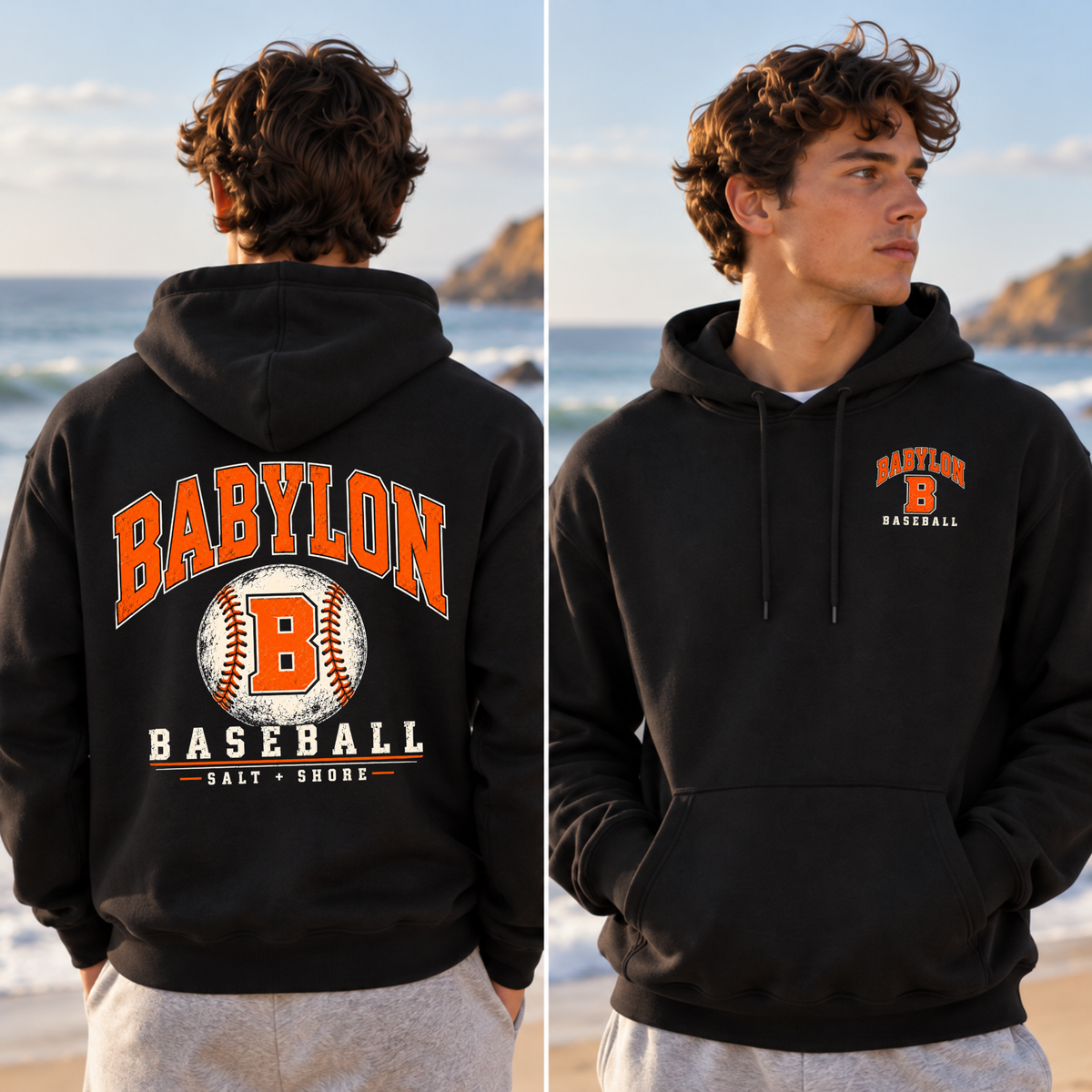Babylon Baseball Varsity – Classic Cotton – Black | Babylon | Salt + Shore