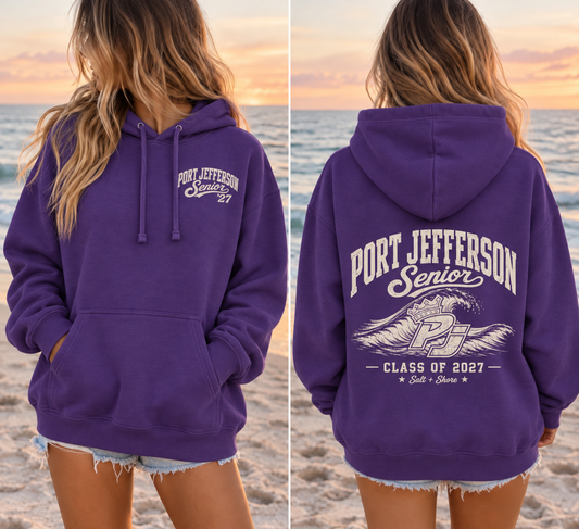 Port Jefferson Senior Class of 2027 – Classic Cotton – Royal Tide | Port Jeff | Salt + Shore