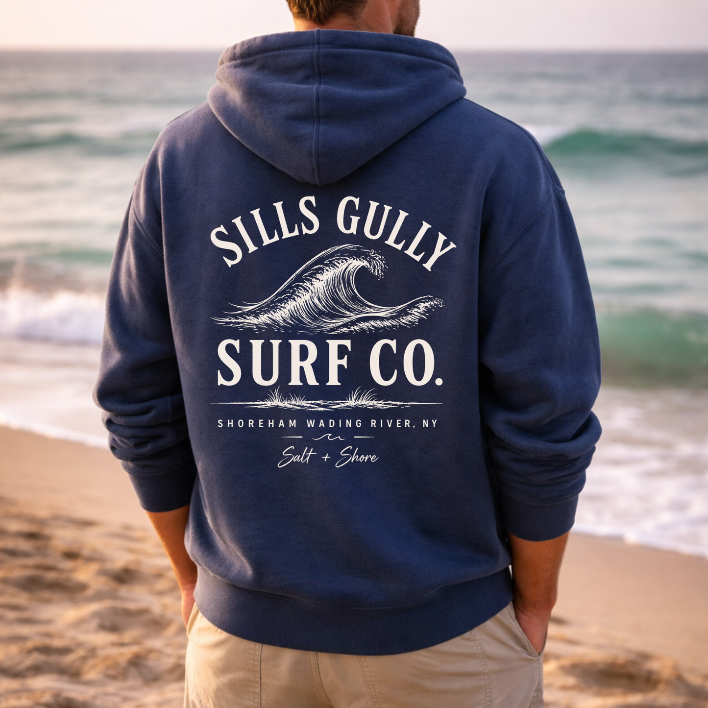 Sills Gully Surf Co. – Premium Garment-Dyed – Washed Navy | Salt + Shore