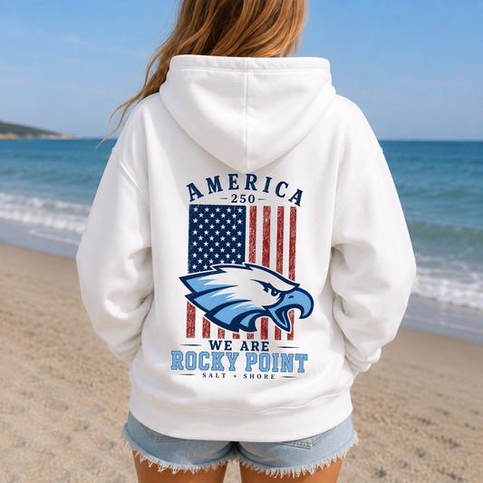 America 250: We Are Rocky Point – Classic Cotton – White | Rocky Point Cheer | Salt + Shore