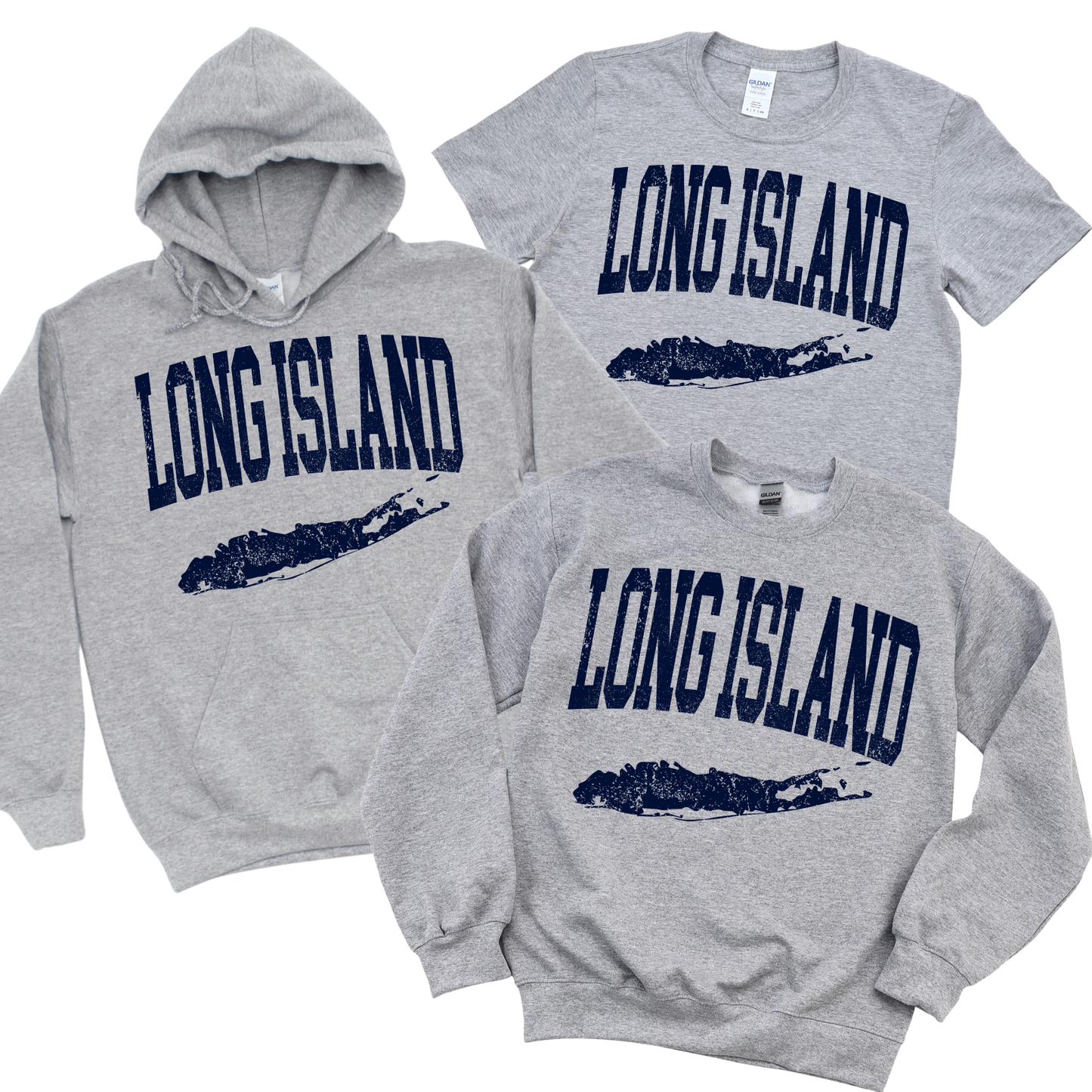 Long Island Varsity – YOUTH – Classic Cotton – Athletic Gray | Salt + Shore