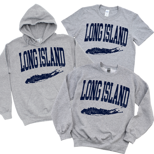 Long Island Varsity – YOUTH – Classic Cotton – Athletic Gray | Salt + Shore
