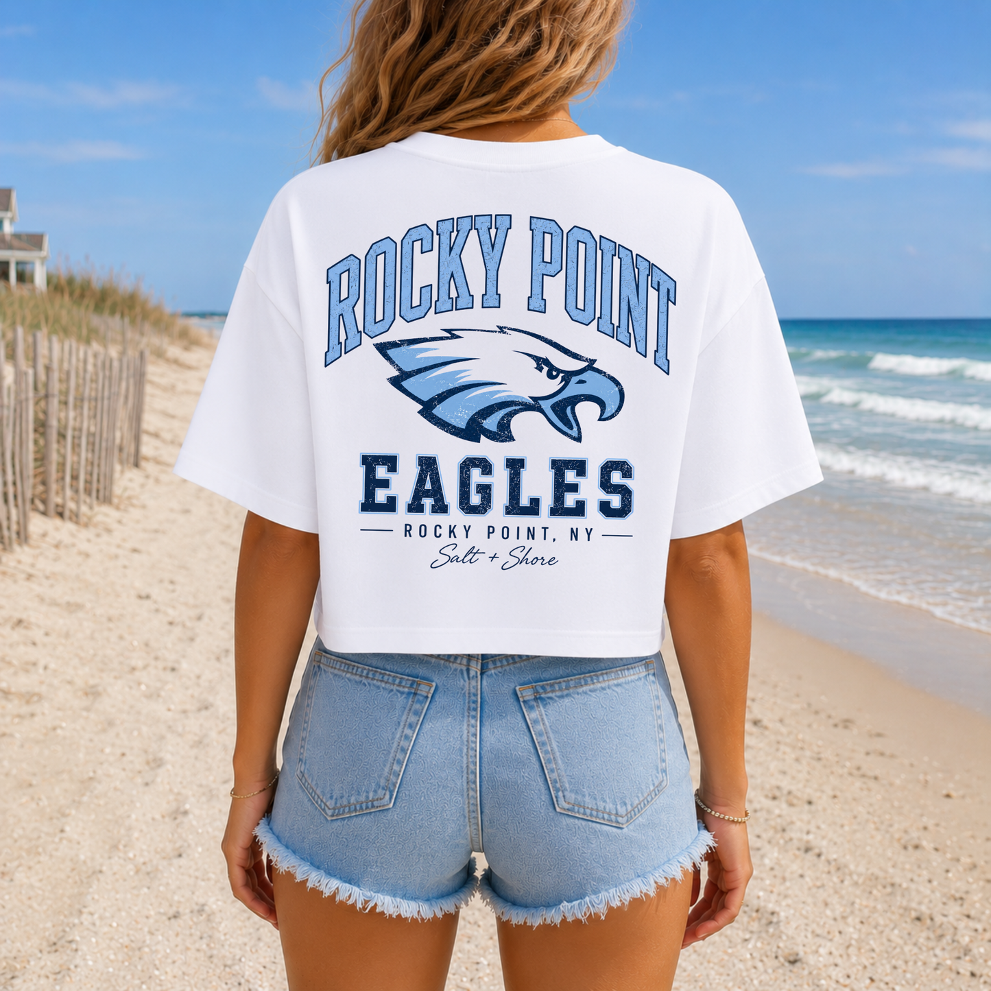 Rocky Point Varsity – Premium Garment-Dyed – Washed White | Rocky Point Cheer | Salt + Shore