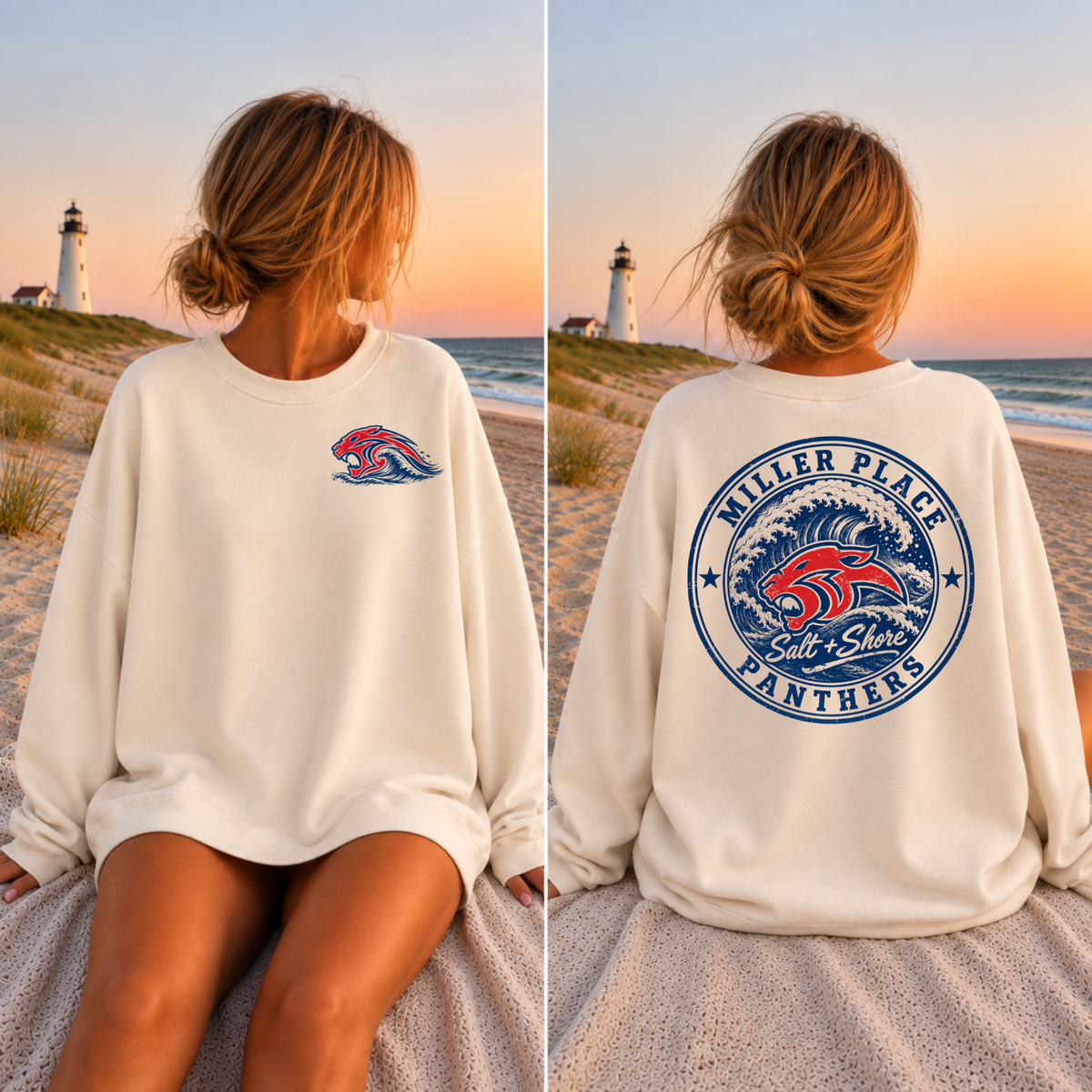 Miller Place Panthers Tide – Premium Garment-Dyed – Bone | Miller Place | Salt + Shore