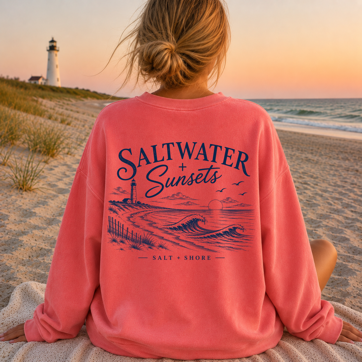 Saltwater + Sunsets – Premium Garment-Dyed – Coral Reef | Salt + Shore
