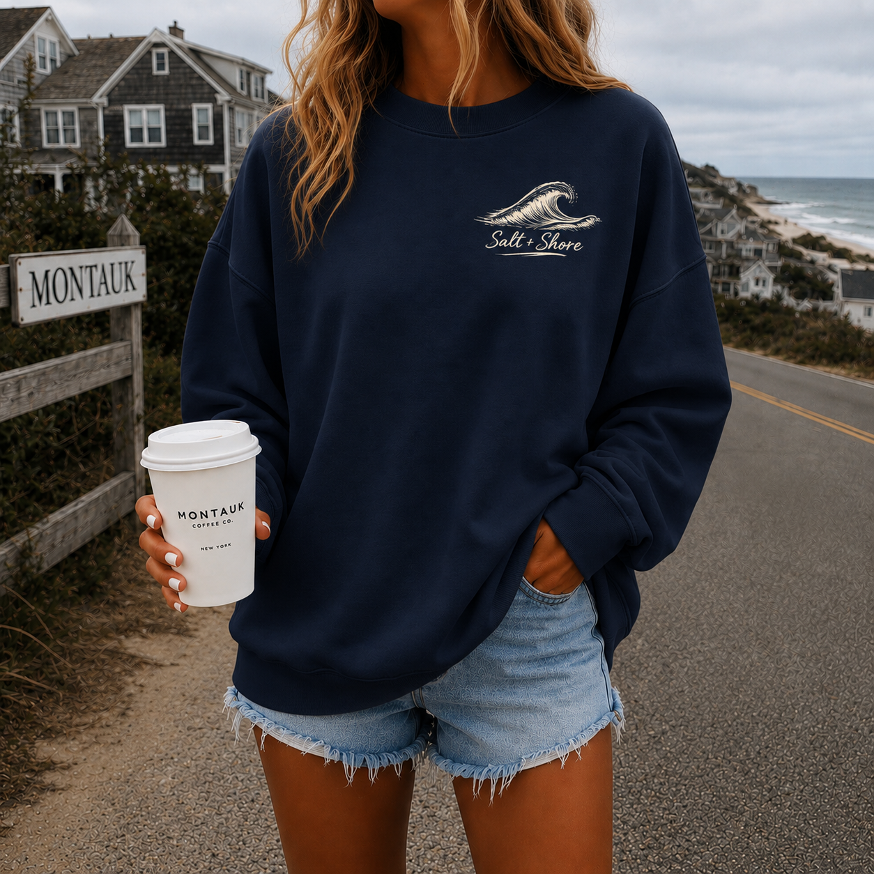 Long Island Swell – Premium Garment-Dyed – Washed Navy | Salt + Shore