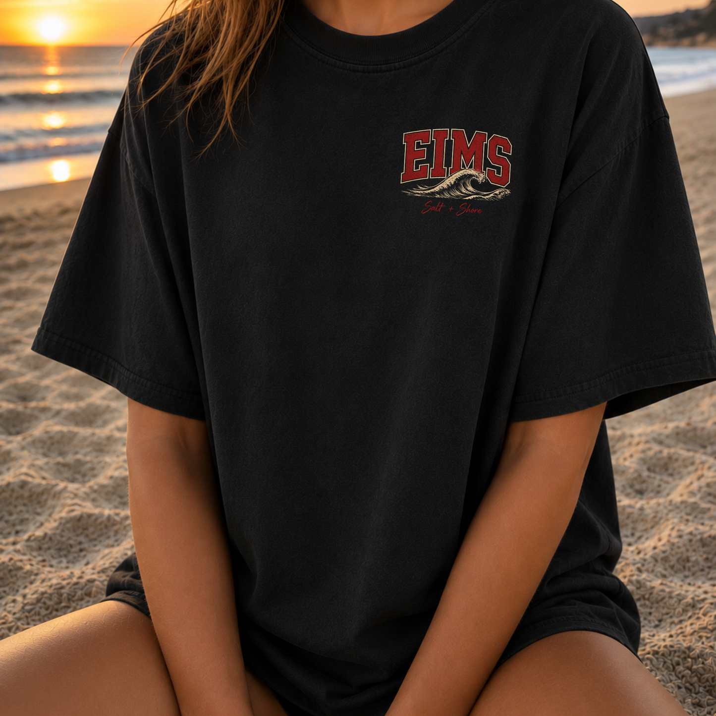 EIMS Wave – Premium Garment-Dyed – Washed Black | East Islip | Salt + Shore