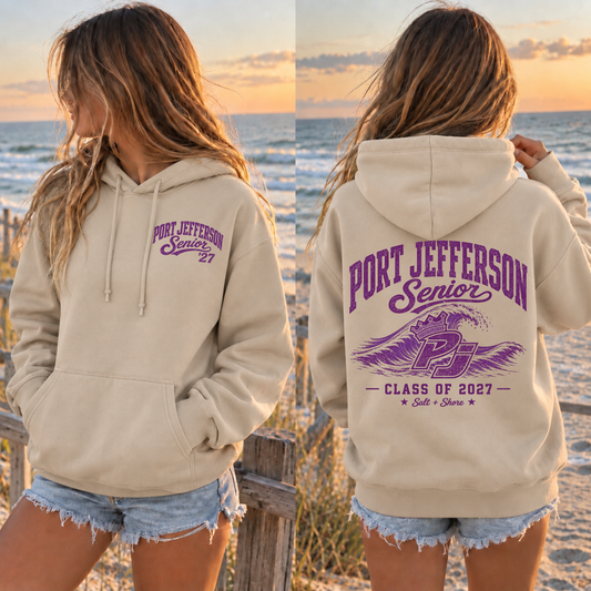 Port Jefferson Senior Class of 2027 – Classic Cotton – Sand | Port Jeff | Salt + Shore