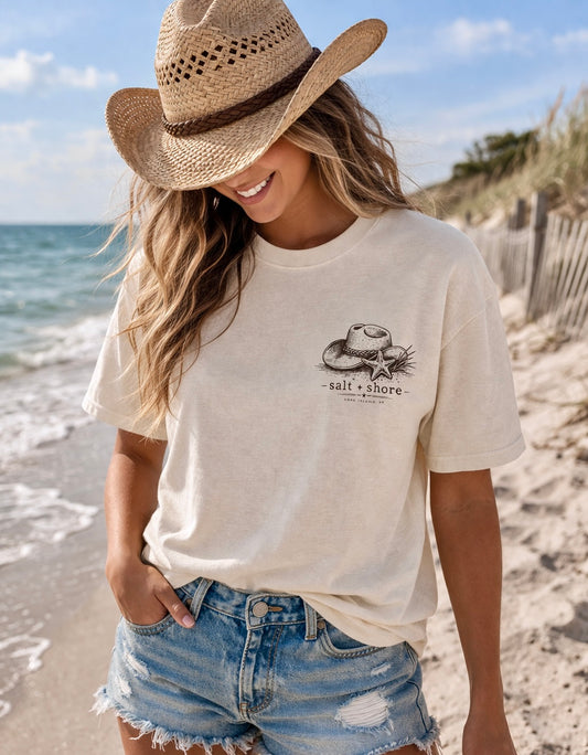 Saltwater Cowgirl – Premium Garment-Dyed – Bone | Salt + Shore