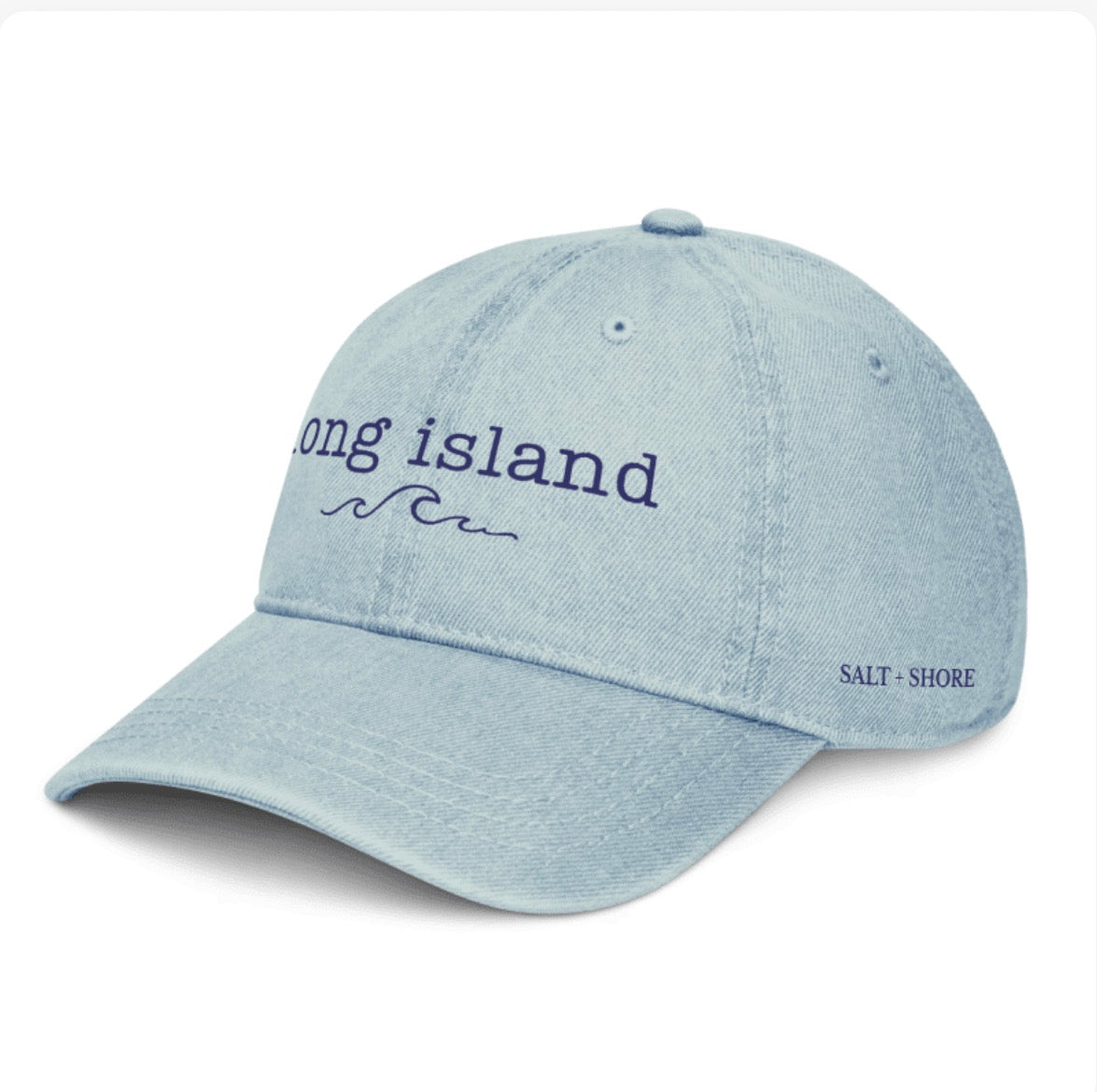 Long Island Embroidered Denim Dad Hat | Salt + Shore