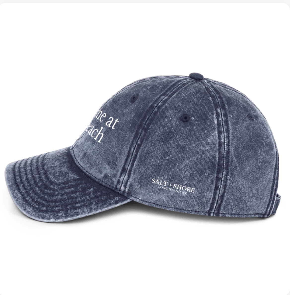 Meet Me at the Beach Embroidered Dark Denim Dad Hat | Salt + Shore