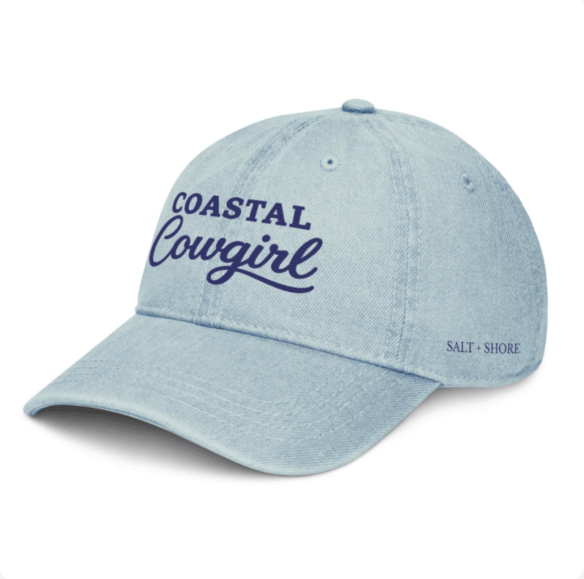 Coastal Cowgirl Embroidered Denim Dad Hat | Salt + Shore