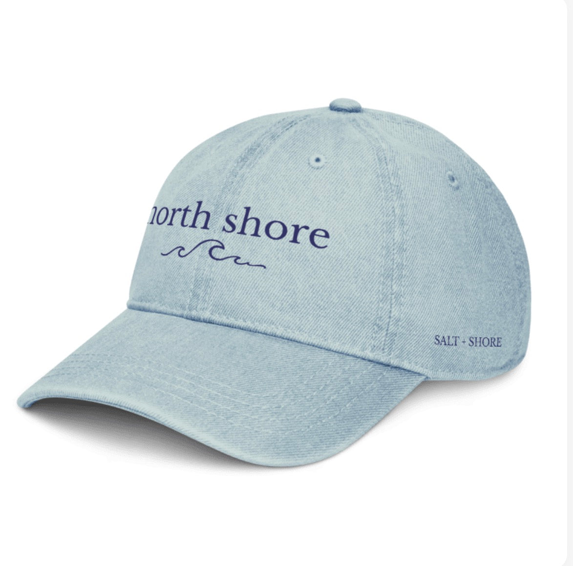 North Shore Embroidered Denim Dad Hat | Salt + Shore
