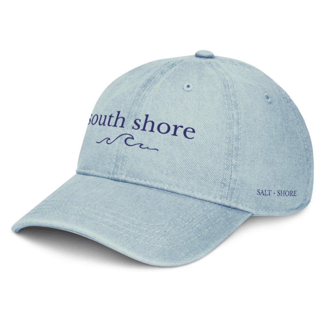 South Shore Embroidered Denim Dad Hat | Salt + Shore