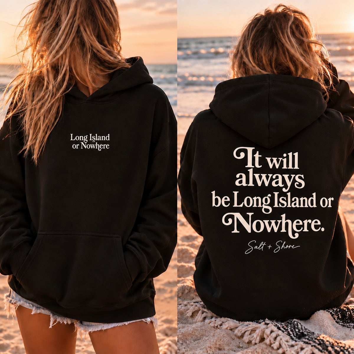 Long Island or Nowhere – Classic Cotton – Black | Salt + Shore