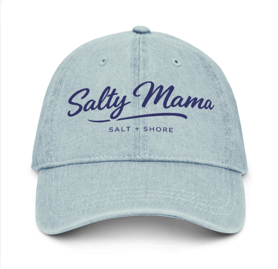 Salty Mama Embroidered Denim Dad Hat | Salt + Shore