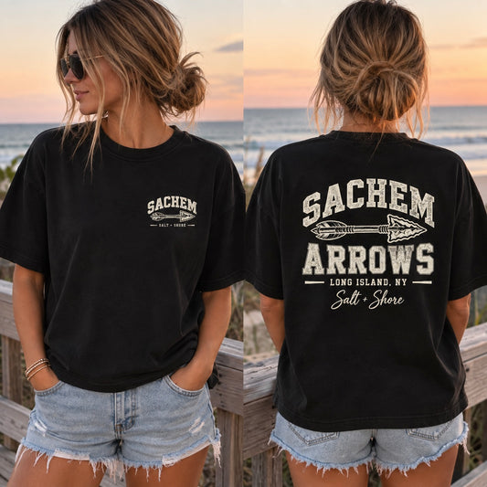 Sachem Arrows Heritage – Premium Garment-Dyed – Washed Black | Salt + Shore