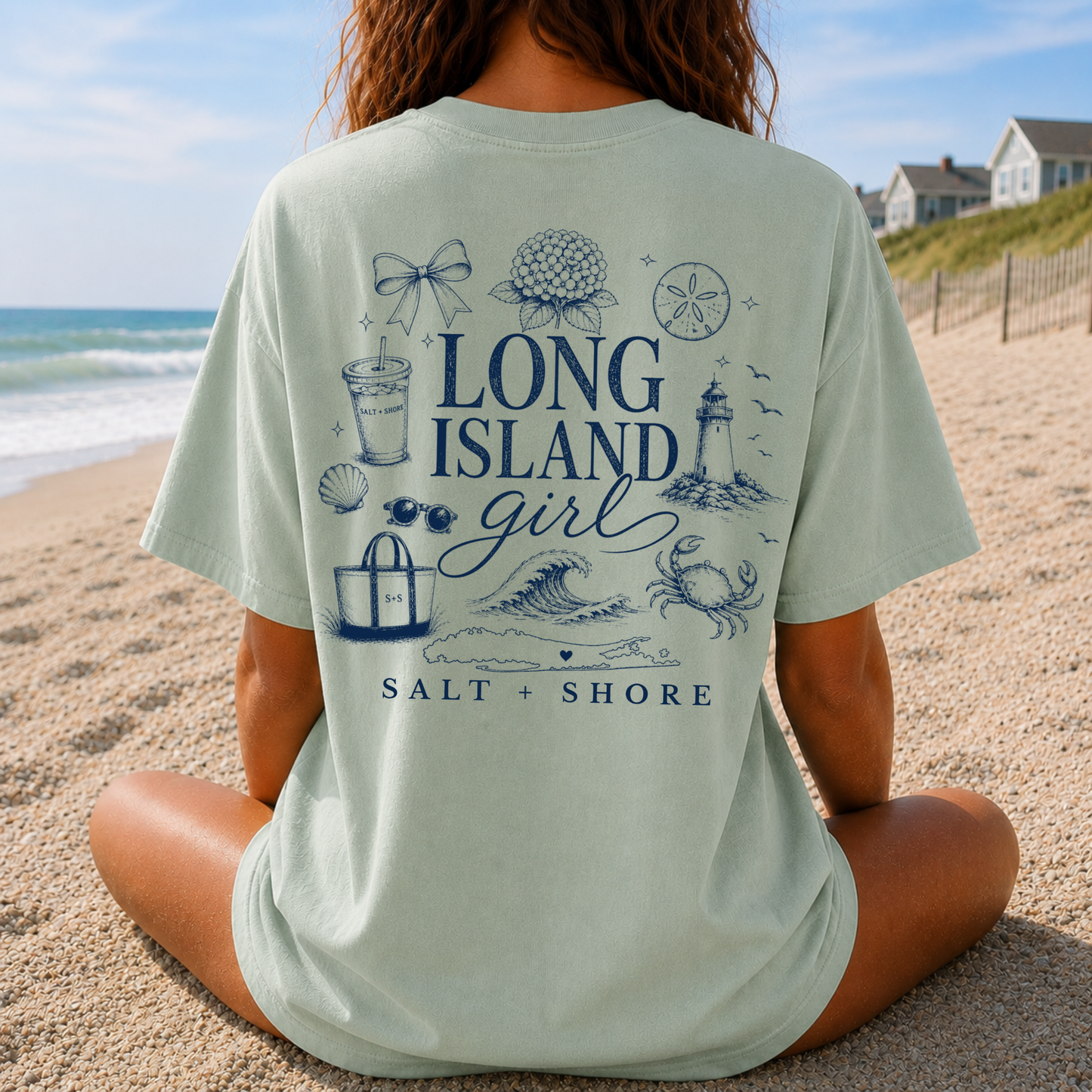Long Island Local Girl – Premium Garment-Dyed – Sea Glass | Salt + Shore (Copy)