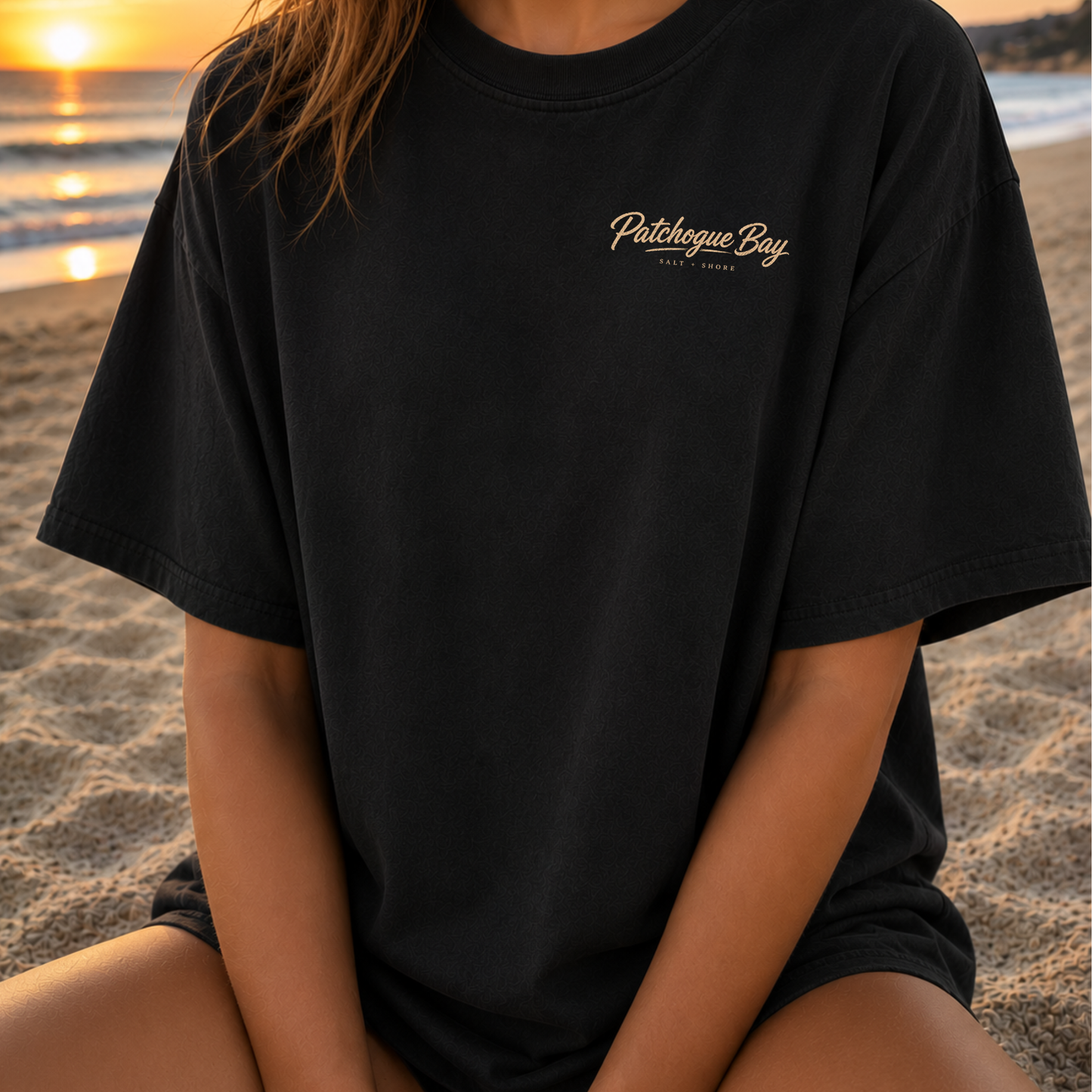 Patchogue Bay – Premium Garment-Dyed – Washed Black | PM Cheer | Salt + Shore
