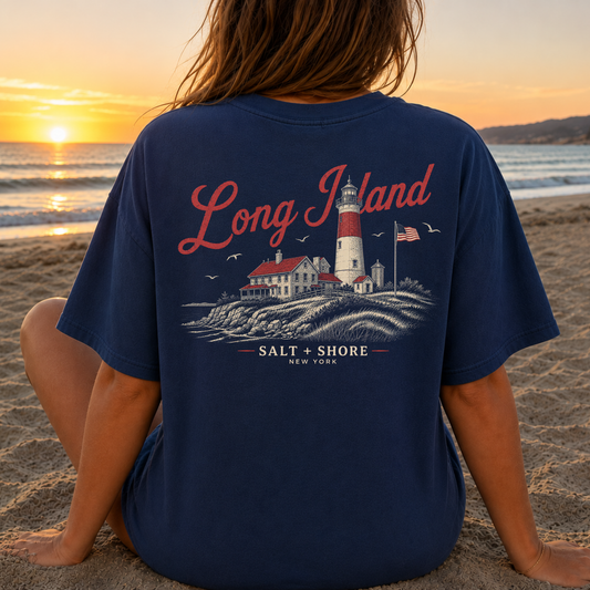 Beacon Long Island – Premium Garment-Dyed – Washed Navy | Salt + Shore