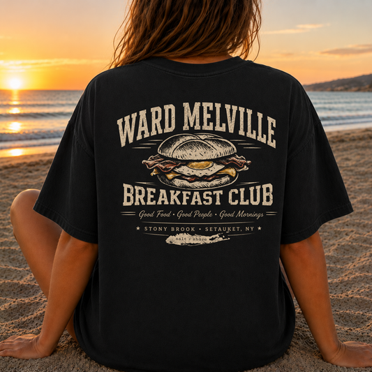 Ward Melville Breakfast Club – Premium Garment-Dyed – Washed Black | Ward Melville Cheer | Salt + Shore