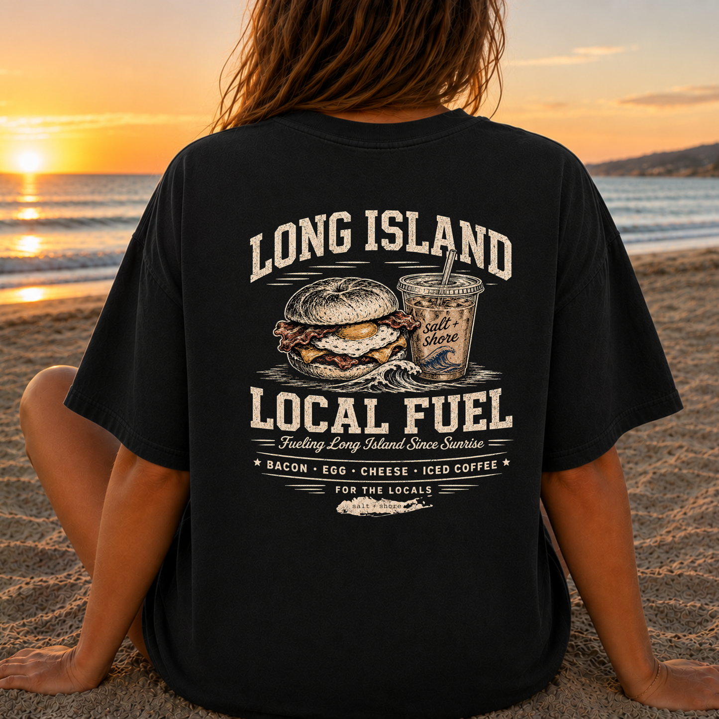 Long Island Local Fuel – Premium Garment-Dyed – Washed Black | Salt + Shore