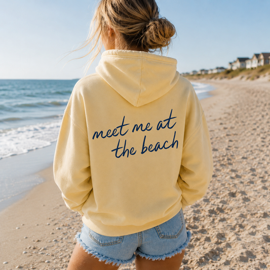 Meet me at the Beach – Premium Garment-Dyed – Sunwashed Butter | Salt + Shore