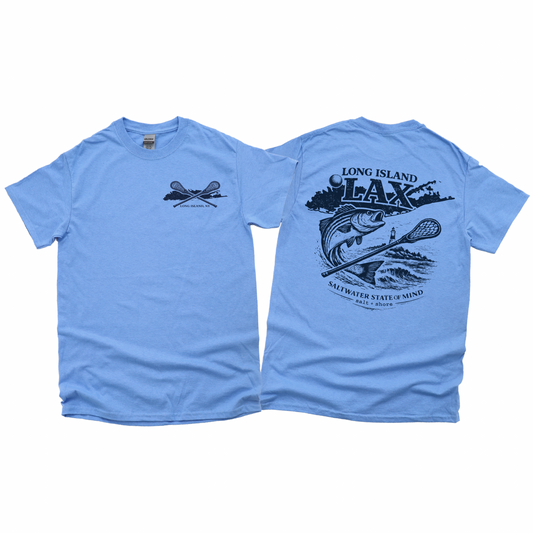 Long Island Saltwater Lax - YOUTH – Classic Cotton – C. Blue | Salt + Shore
