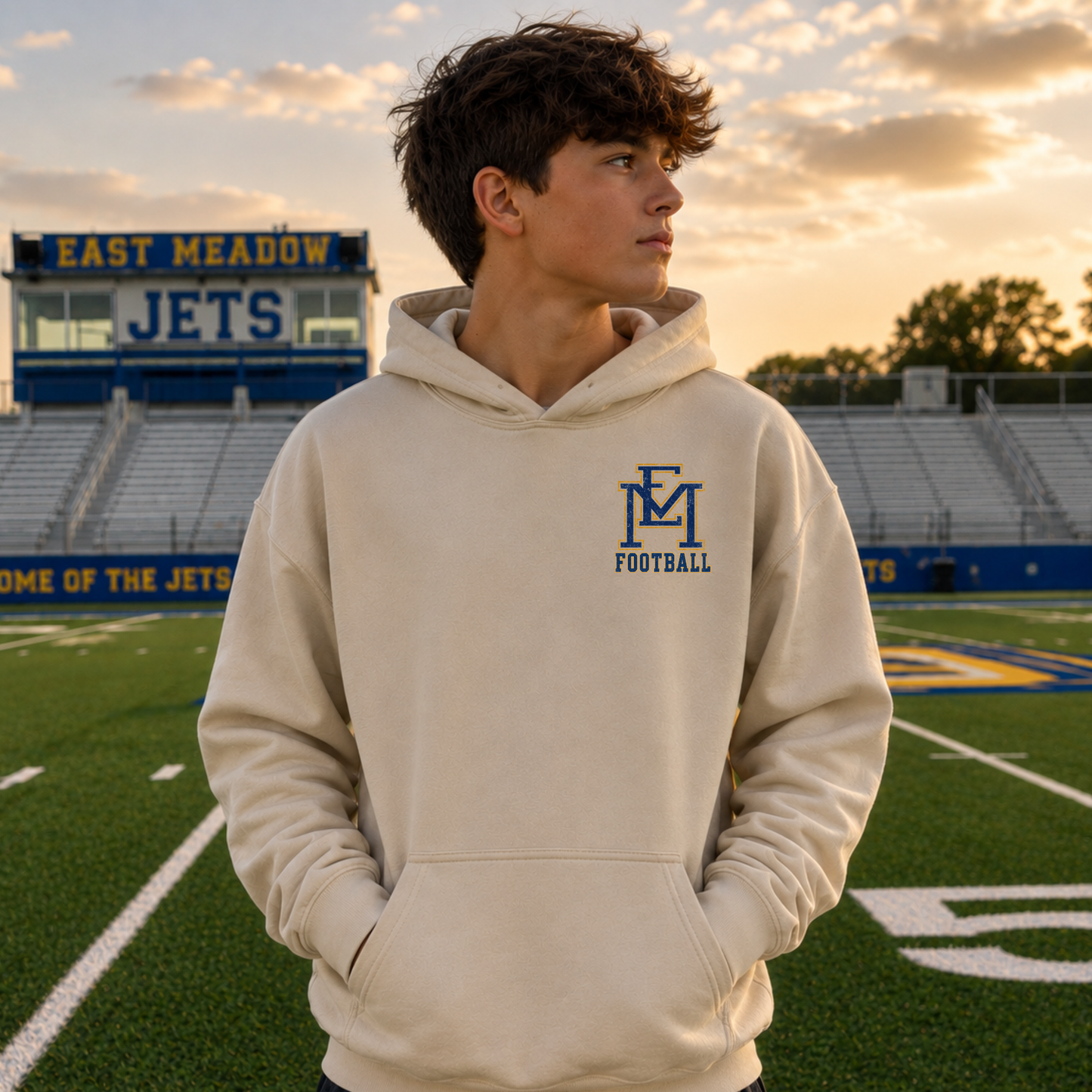 East Meadow Gridiron – Classic Cotton – Sand | East Meadow Football | Salt + Shore